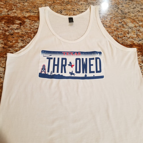 Throwed Texas License Plate Tank-Top